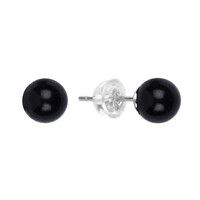 Orecchini in argento con Tormalina Nera