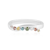 Anello in argento con Diamante Verde I3