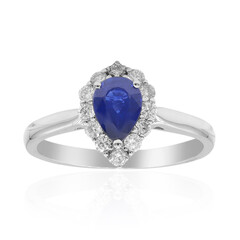 Anello in oro con Zaffiro Ceylon Blu