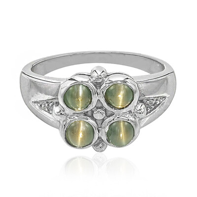 Anello in argento con Alessandrite Occhio di Gatto