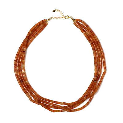 Collana in argento con Avventurina Pesca