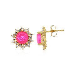 Orecchini in argento con Opale Rosa dell'Etiopia