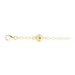 Chiusura magnetica in argento placcato oro giallo  - 6 cm - ca. 3,8 g