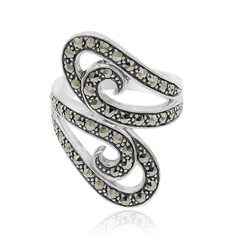 Anello in argento con Marcassite