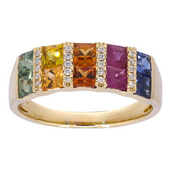 Anello in oro con Zaffiro Fancy (CIRARI)