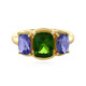 Anello in argento con Diopside Russo