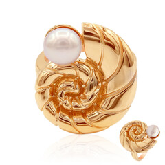 Anello in argento con Perla di Acqua Dolce (TPC)