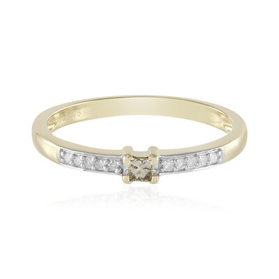 Anello in oro con Diamante Cioccolato I2