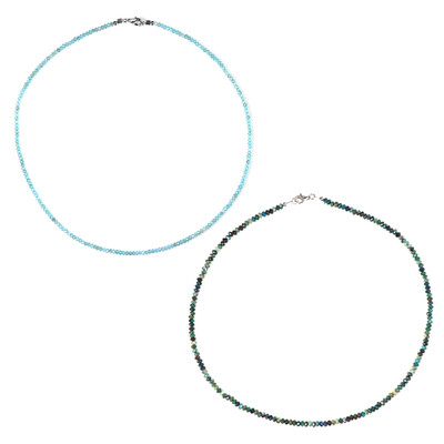 Collana in argento con Apatite Blu