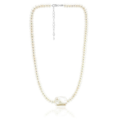 Collana in argento con Perla Keshi (TPC)