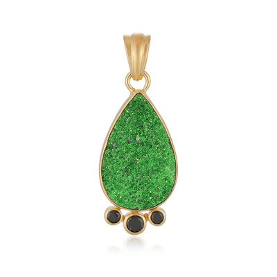 Ciondolo in argento con Uvarovite (Bali Barong)