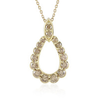 Collana in oro con Diamante Champagne I2 (de Melo)