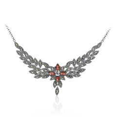 Collana in argento con Granato Mozambico