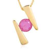 Collana in argento con Zaffiro Rosa del Madagascar