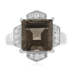 Anello in argento con Quarzo Fumè