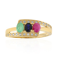 Anello in argento con Smeraldo Brasiliano