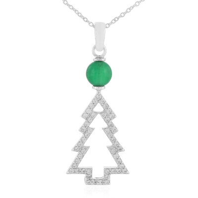 Collana in argento con Onice Verde
