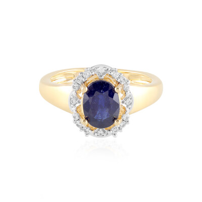 Anello in argento con Zaffiro Blu del Madagascar
