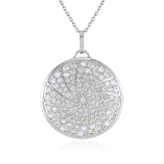 Collana in argento con Pietra di Luna Blu (KM by Juwelo)