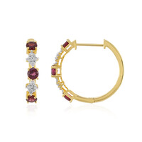 Orecchini in argento con Rodolite