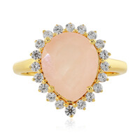 Anello in argento con Quarzo Rosa