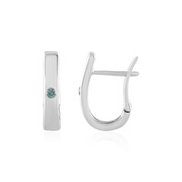 Orecchini in argento con Diamante Blu I2