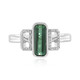Anello in argento con Tormalina Verde di Benedito