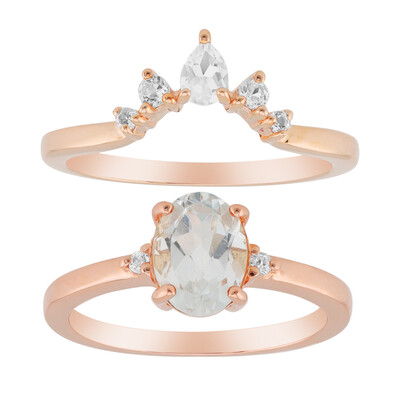 Anello in argento con Topazio Bianco