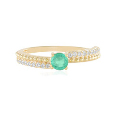Anello in argento con Smeraldo Russo (Adela Silber)