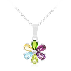 Collana in argento con Rodolite