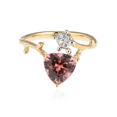 Anello in oro con Tormalina Neon del Congo (Smithsonian)