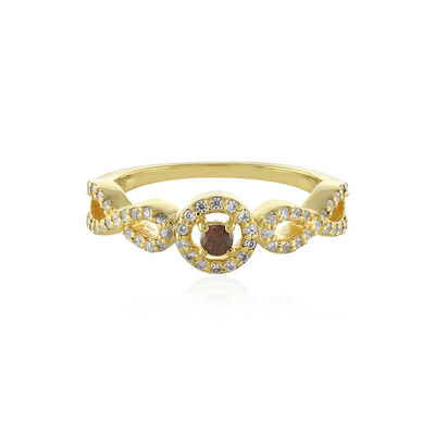 Anello in argento con Diamante Cognac I3