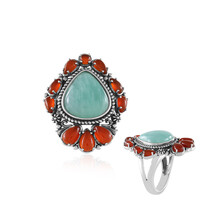 Anello in argento con Amazzonite (Desert Chic)