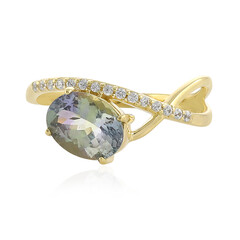 Anello in oro con Tanzanite (non riscaldata)
