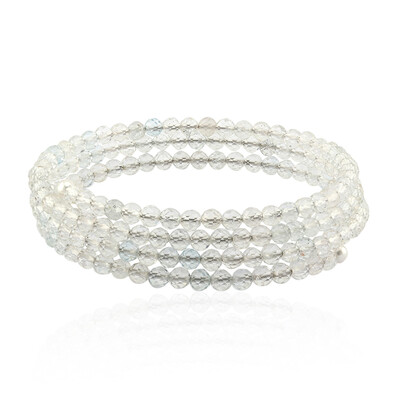 Bracciale in acciaio con Topazio Bianco (Riya)