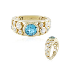 Anello in oro con Topazio Blu Svizzero (de Melo)