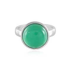 Anello in argento con Onice Verde