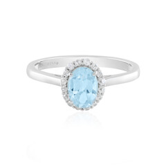 Anello in argento con Topazio Blu Cielo