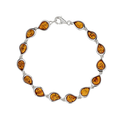 Bracciale in argento con Ambra Baltica (dagen)