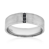 Anello in platino con Diamante Nero