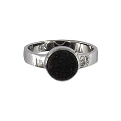 Anello in argento con Drusa di Agata