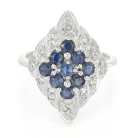 Anello in argento con Zaffiro Blu
