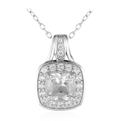 Collana in argento con Topazio Bianco