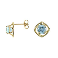Orecchini in oro con Topazio Blu Cielo