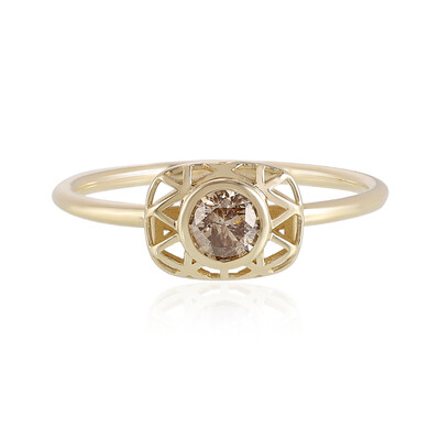 Anello in oro con Diamante Champagne I2 (Ornaments by de Melo)