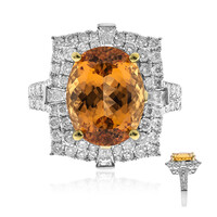 Anello in oro con Topazio Imperiale AAA (AMAYANI)