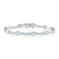 Bracciale in argento con Topazio Blu Cielo