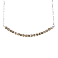 Collana in argento con Diamante Cioccolato I2