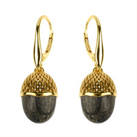 Orecchini in argento con Quercia Nera