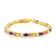 Bracciale in argento con Zaffiro Blu del Madagascar